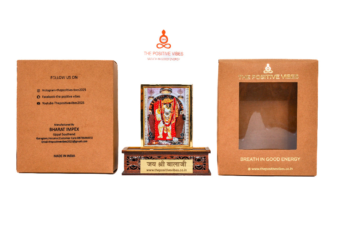 Decorative item with 'The Positive View' packaging on a white background