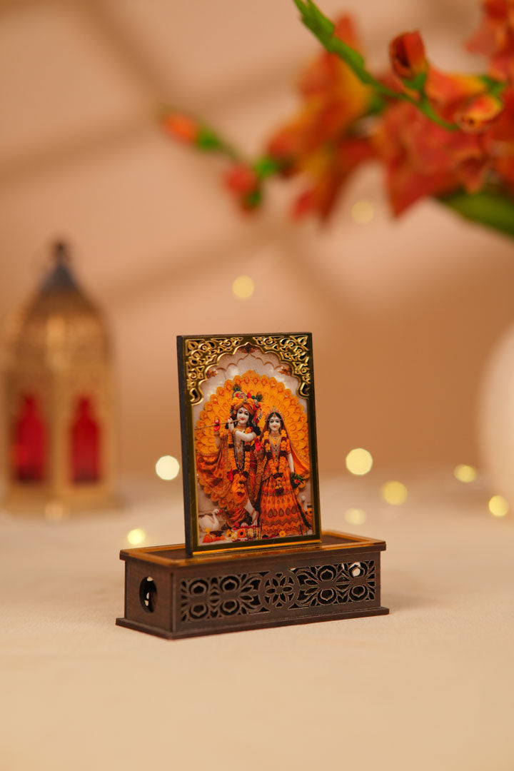 Glorious Radha Krishna Ji Idol With Amritam Sugandha Aura Cleansing Fragrance