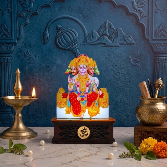Divine Panchmukhi Hanuman Ji Idol With Dev Sugandha Aura Cleansing Fragrance