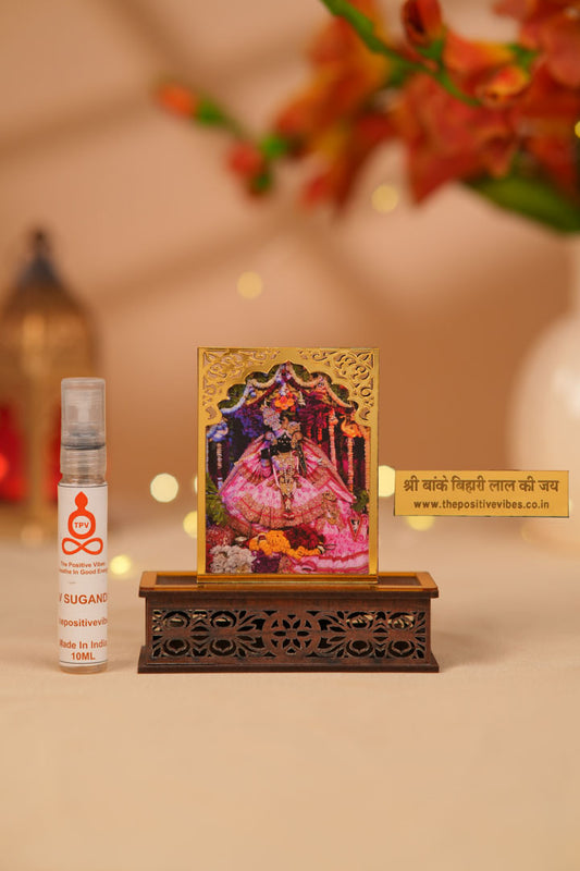 Divine Bankey Bihari Lal Ji Idol With Dev Sugandha Aura Cleansing Fragrance
