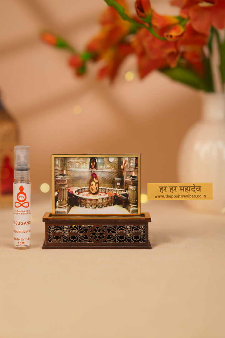 Mystical Mahakaleshwar Jyotirlinga Idol With Dev Sugandha Aura Cleansing Fragrance