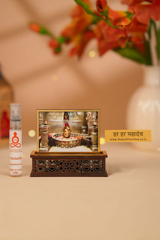 Mystical Mahakaleshwar Jyotirlinga Idol With Dev Sugandha Aura Cleansing Fragrance