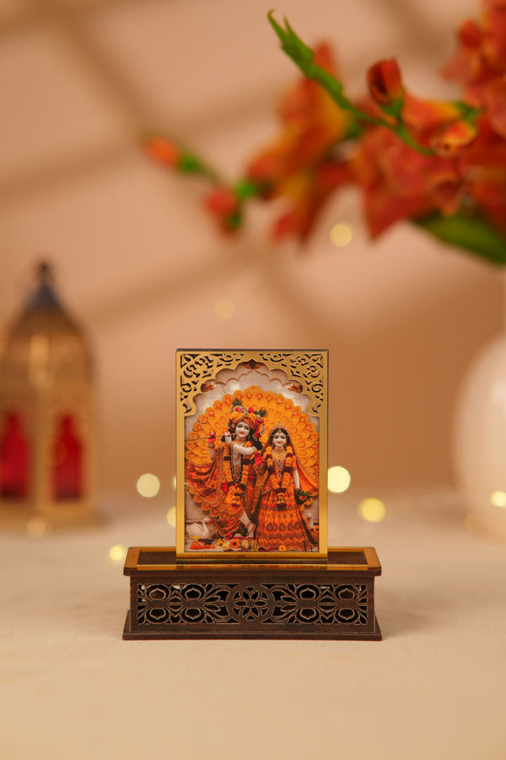 Glorious Radha Krishna Ji Idol With Amritam Sugandha Aura Cleansing Fragrance
