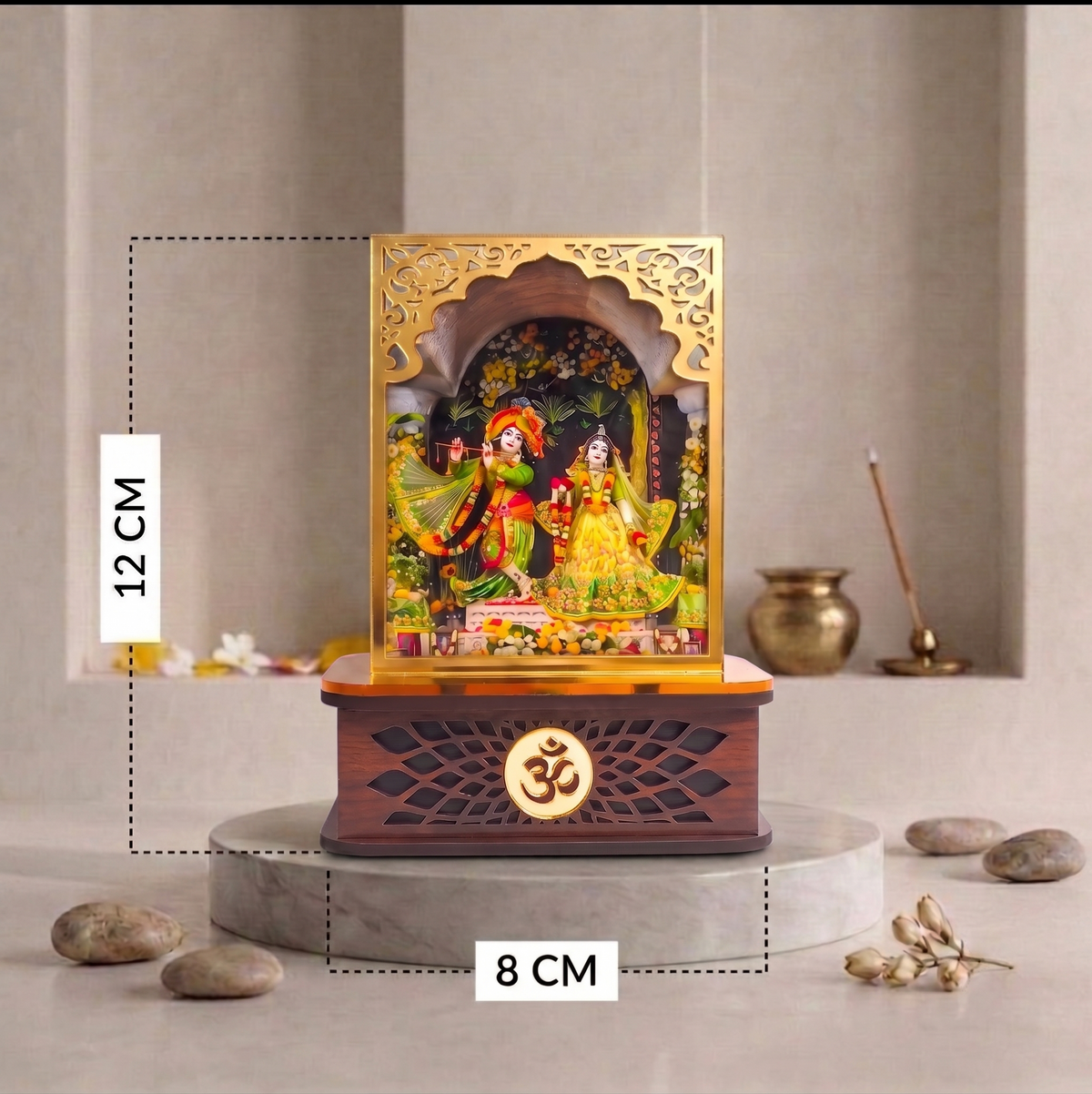 Glorious Radha Krishna Ji Idol With Amritam Sugandha Aura Cleansing Fragrance